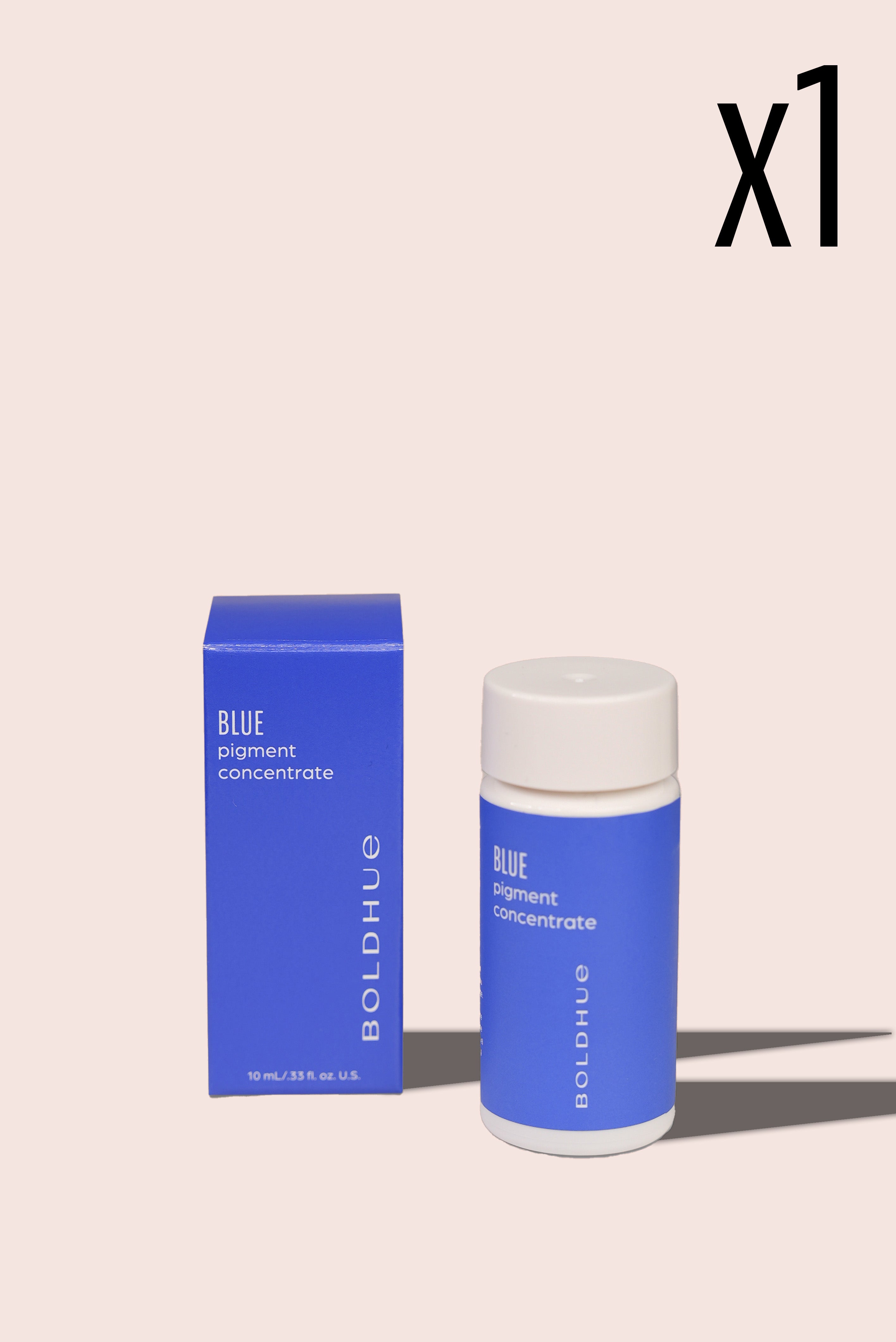 a graphic showing one blue pigment cartridge