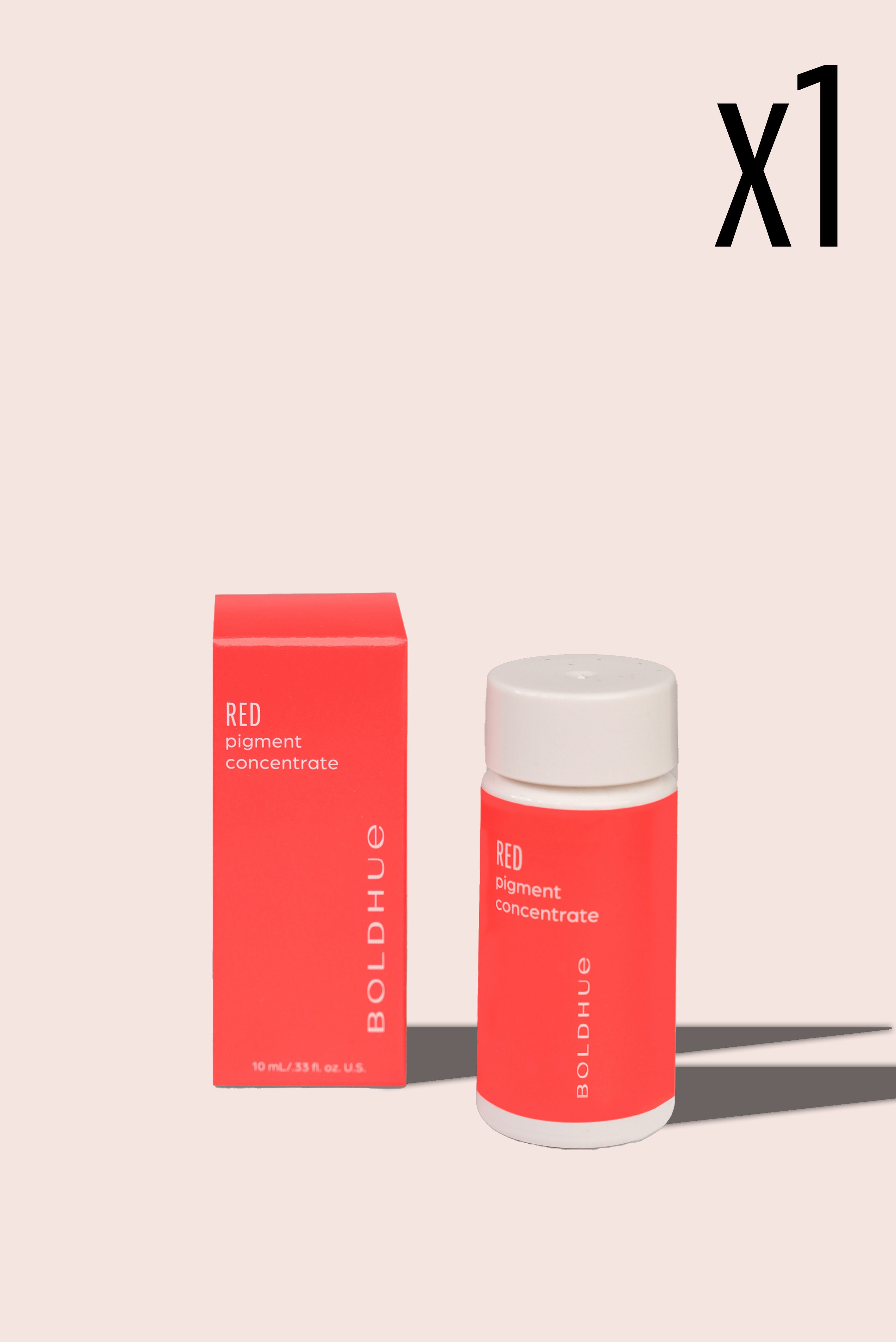a graphic showing one red pigment cartridge
