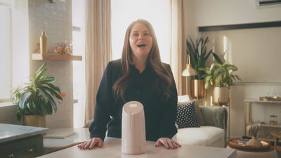 a video instructing people to scan their skin on their forehead, neck and chin once the light appears on the wand when you take it out. It will vibrate when it's ready to scan the next area.